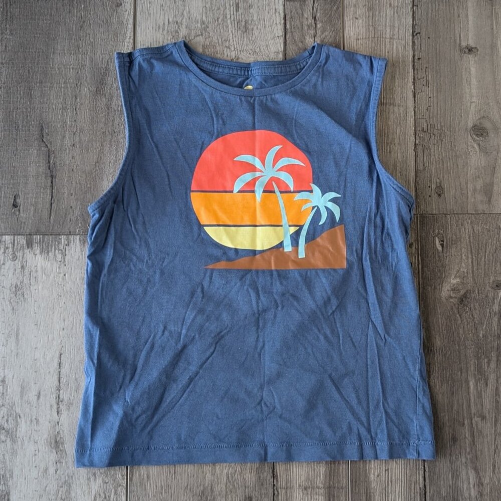 5️⃣ Cotton On Kids, Island Sun Tank Top, Blue, Sz 6